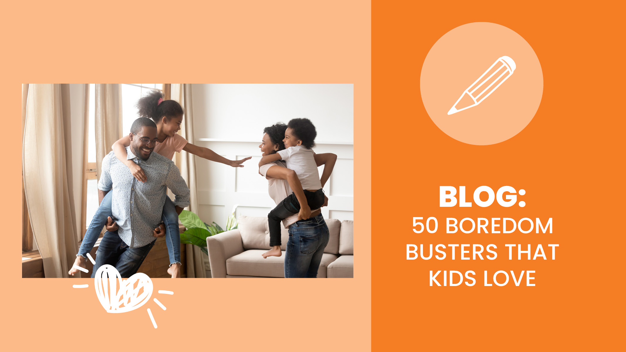 African American family playing in living room home, young girl and boy with mom and dad