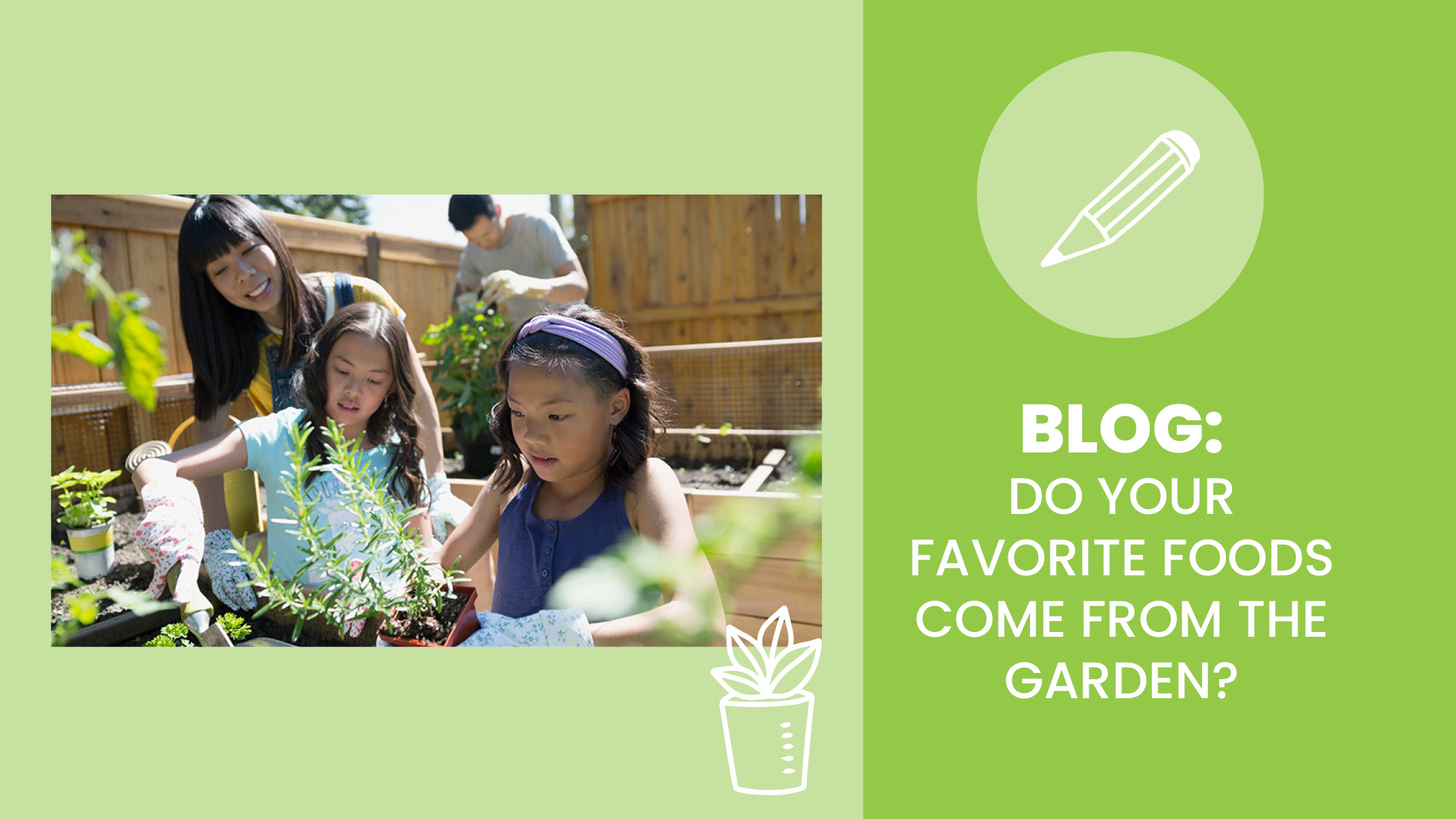 Group of children work together in a community garden