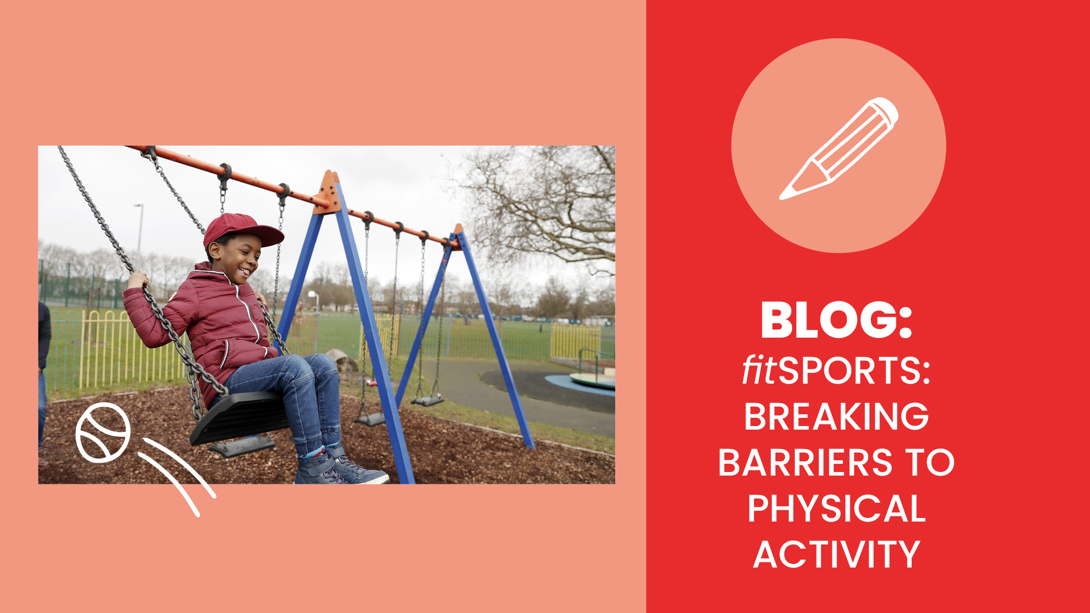 Young child, boy, swings on a playground on a fall day
