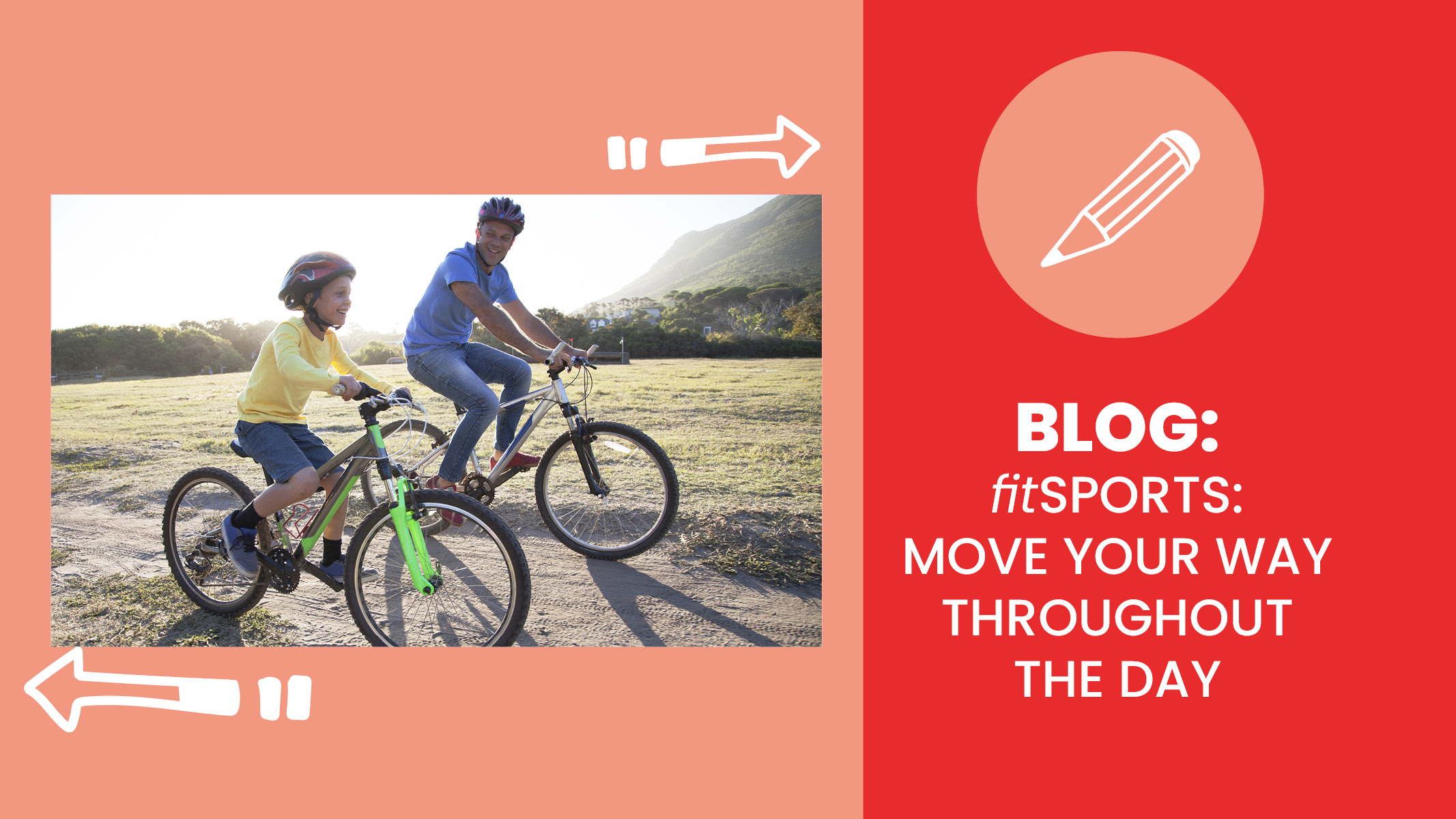 Parent and child ride their bikes together to get exercise
