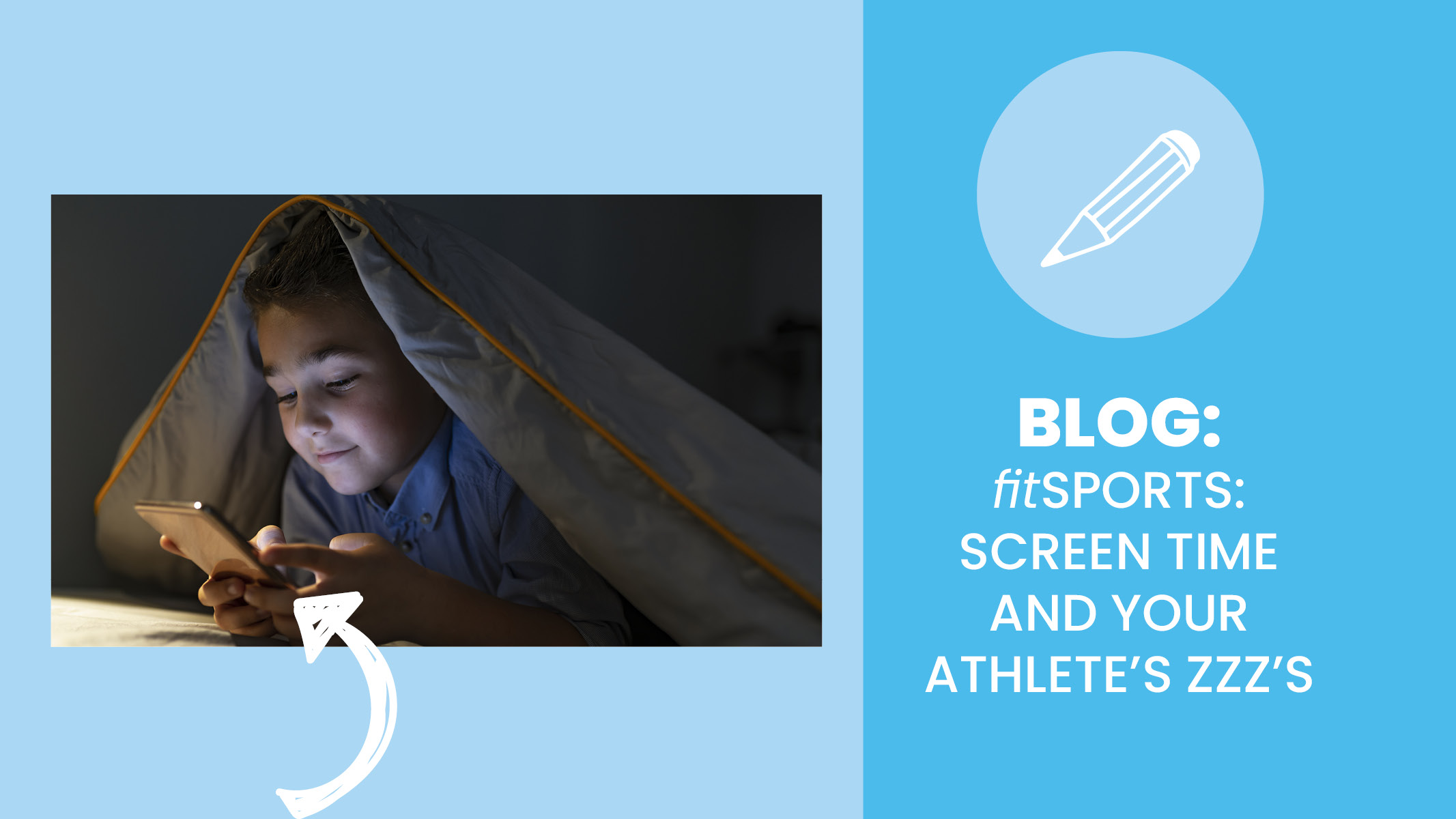 Young child lays in bed using a screen at nighttime