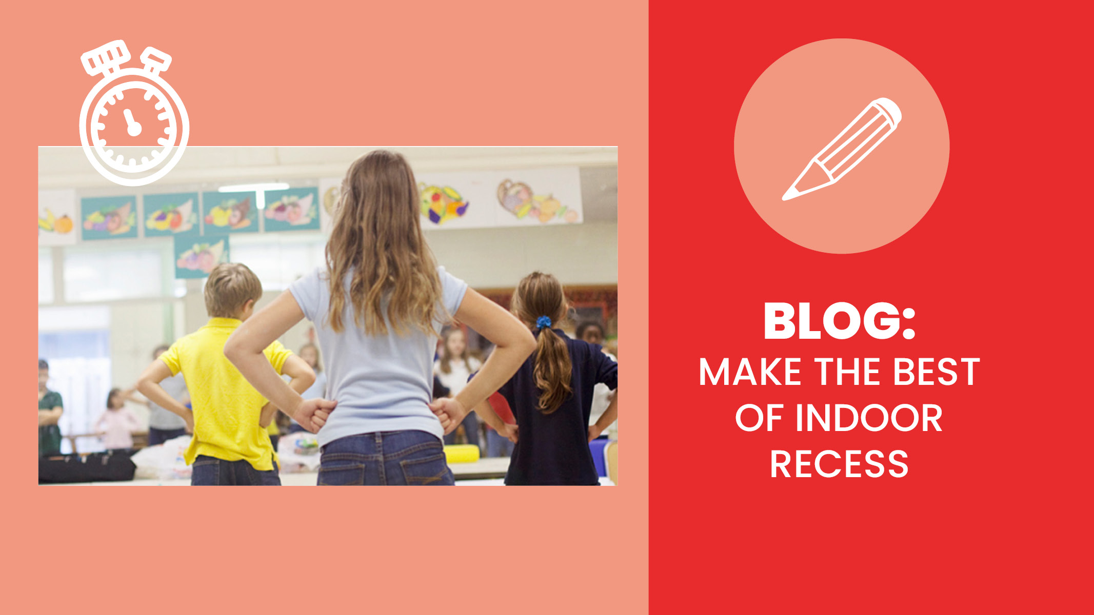 Group of students do indoor activities for recess