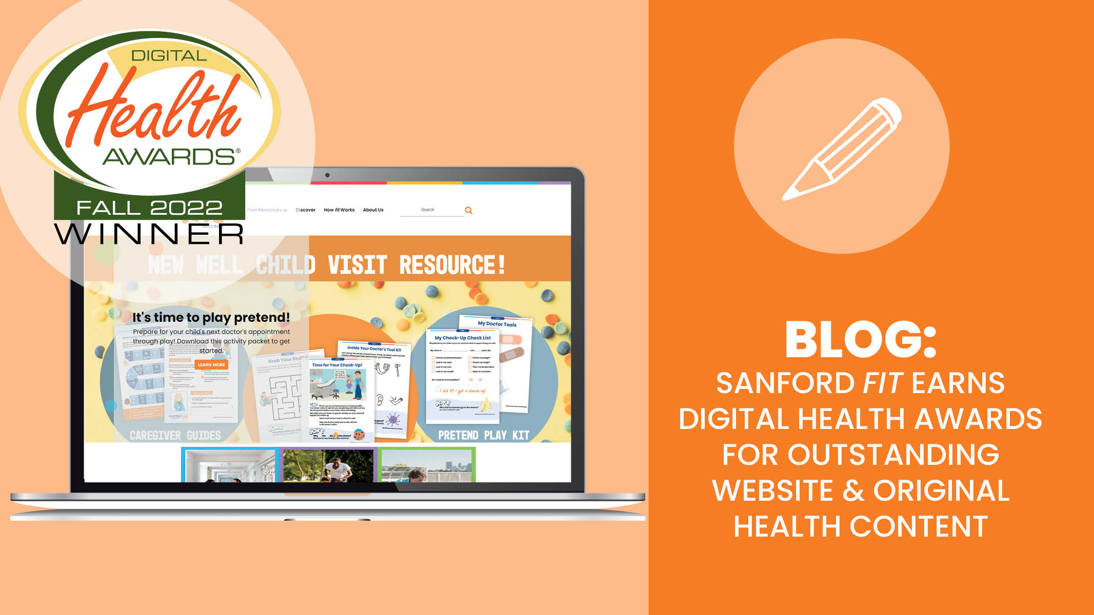 Sanford fit website wins gold DHA in 2022