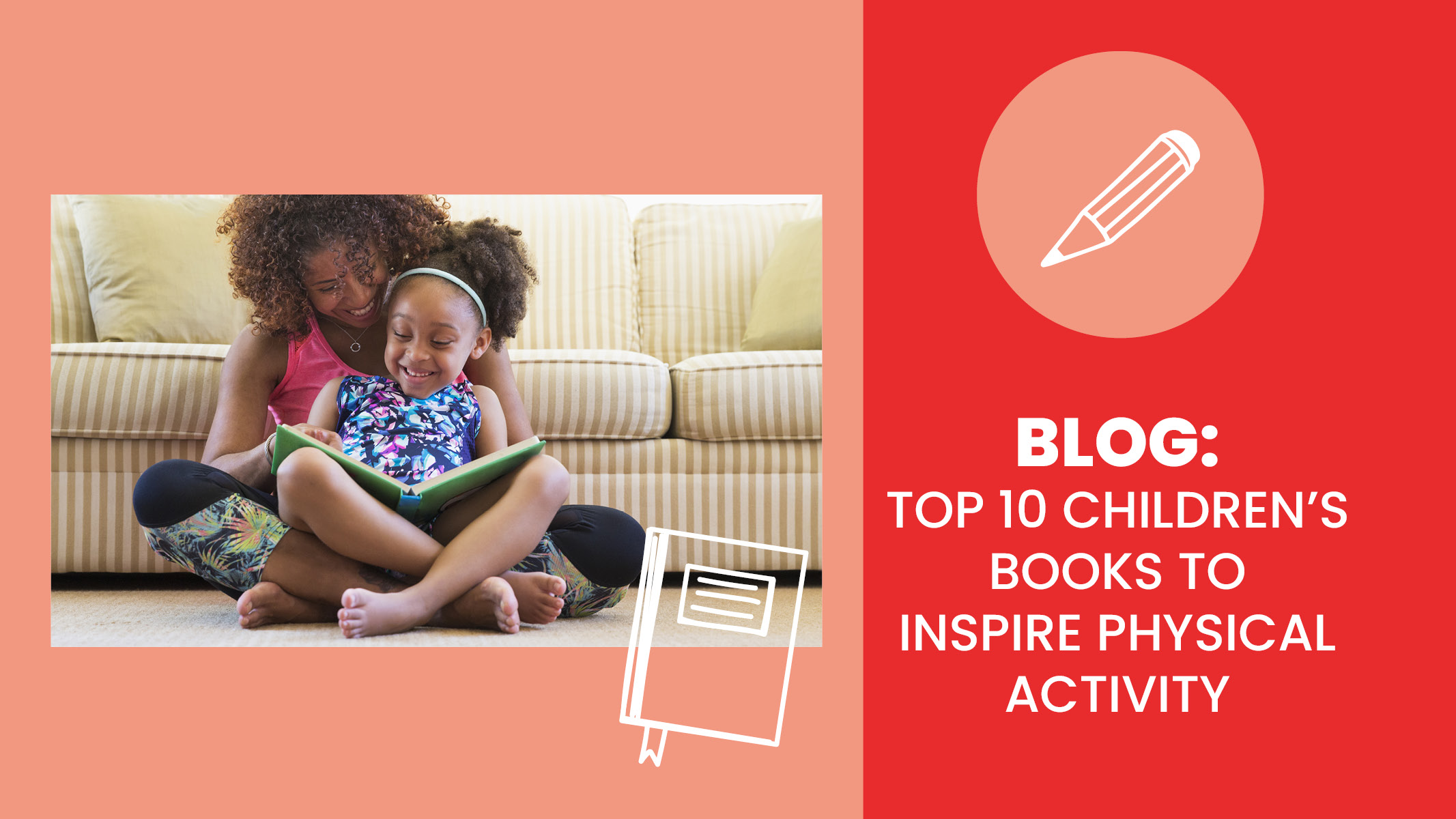 Mother and daughter read a book to inspire exercise