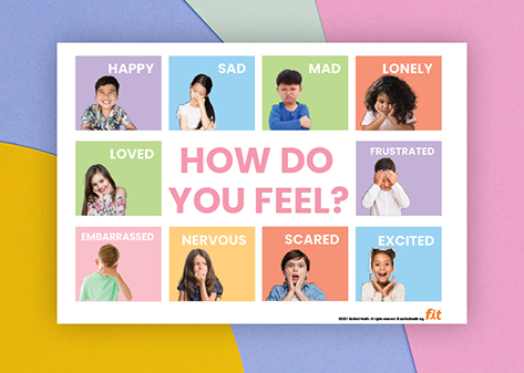 Feeling faces photoshopped flatlay