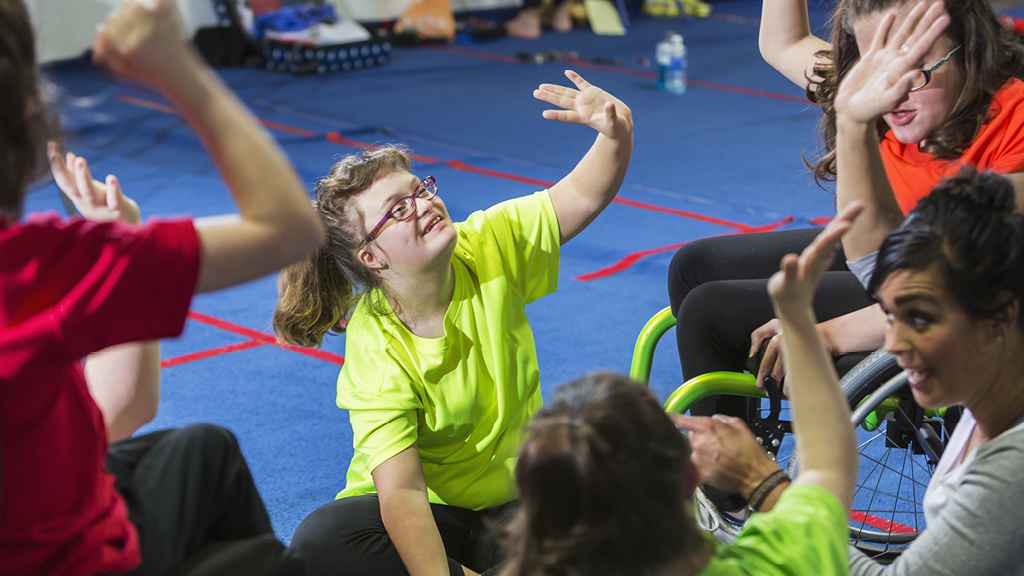 kids getting ready to play a game