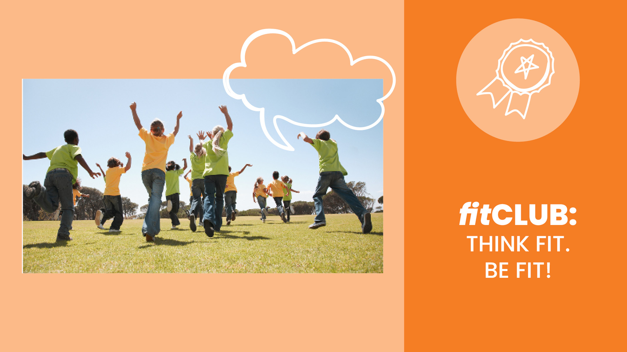 Kids Playing Outside Orange Background - Sanford fit club session 10