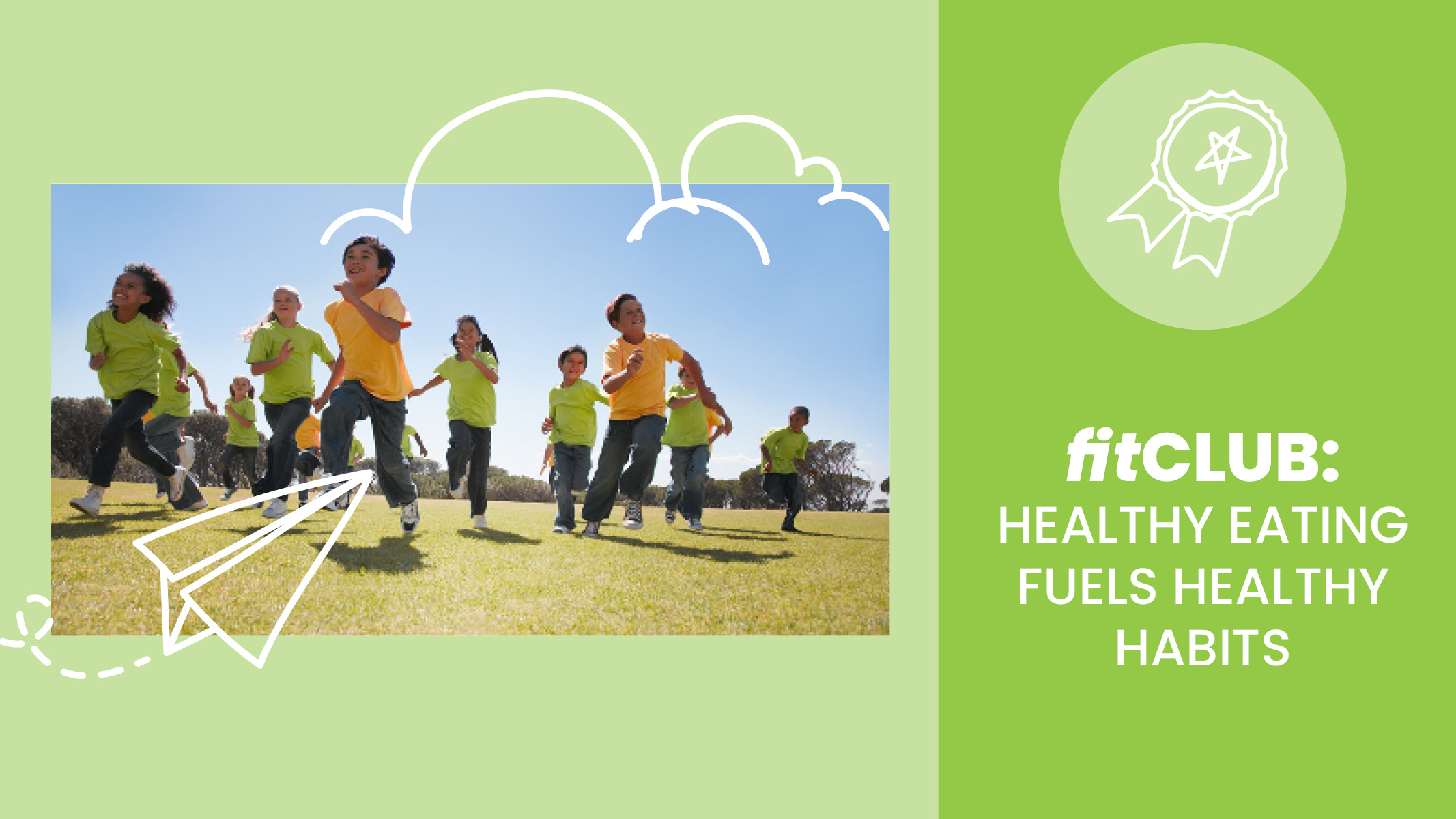 Kids Outside Playing Game Green Background - Sanford fit Club Session 4