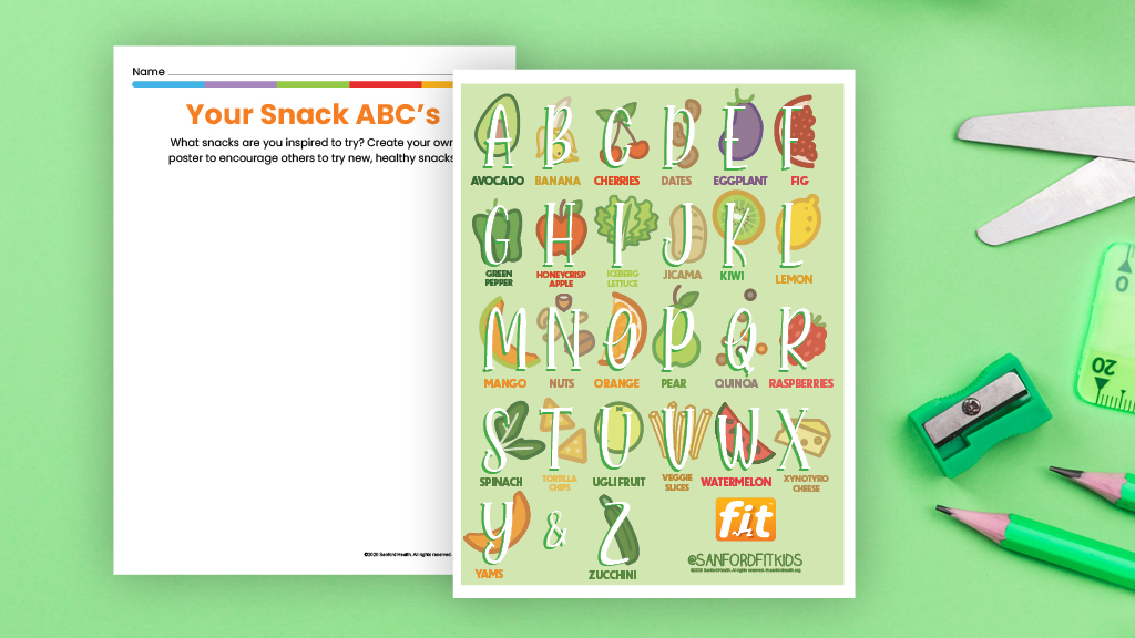 Snack ABCs Posters | Sanford Fit