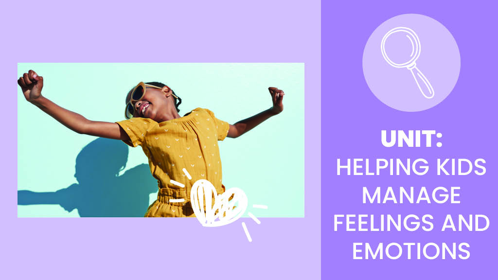 Girl with sunglasses jumping up on blue background - Sanford fit