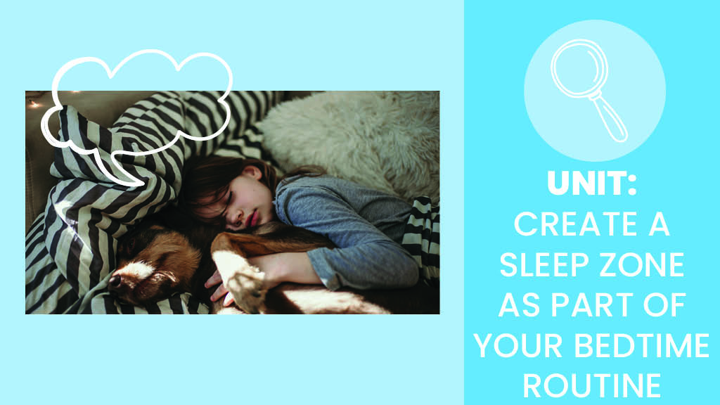 child sleeping with a dog in a bed - Sanford fit